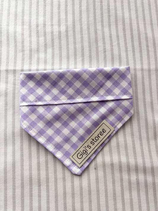 Purple Gingham bandana