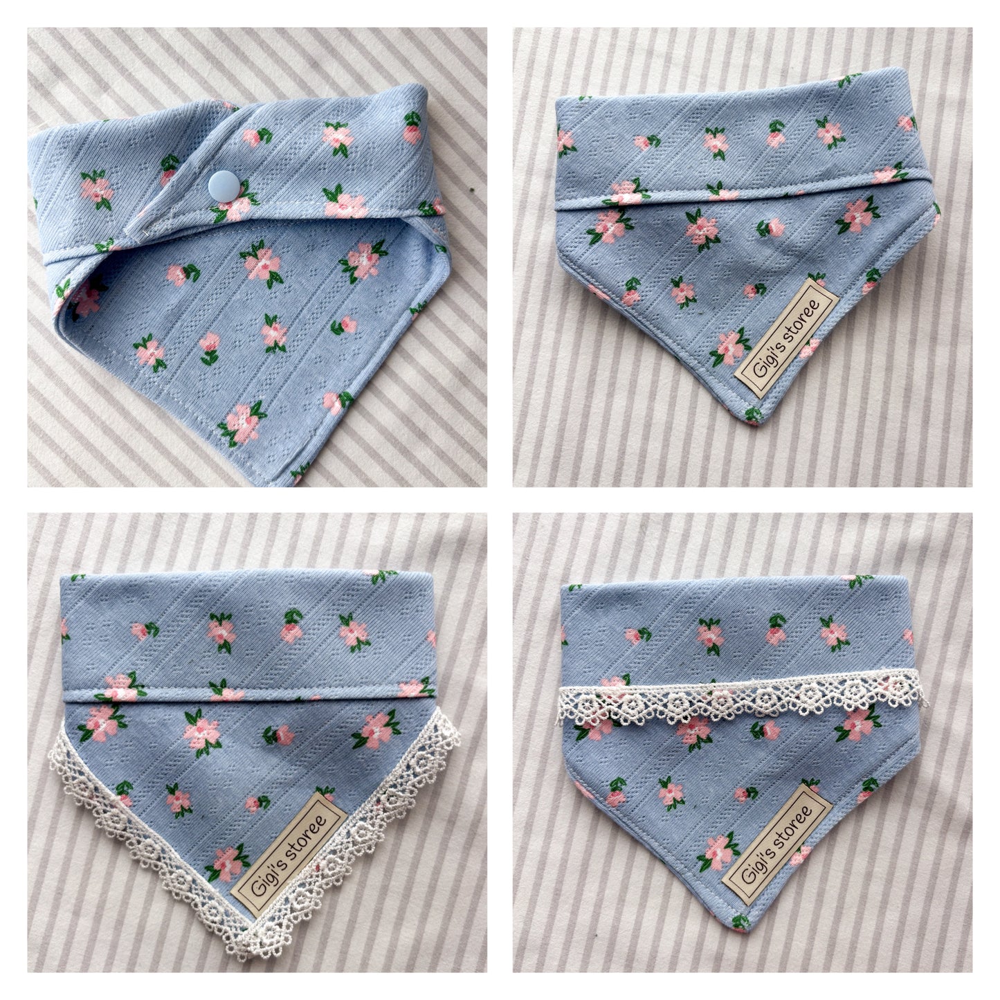Blue floral bandana
