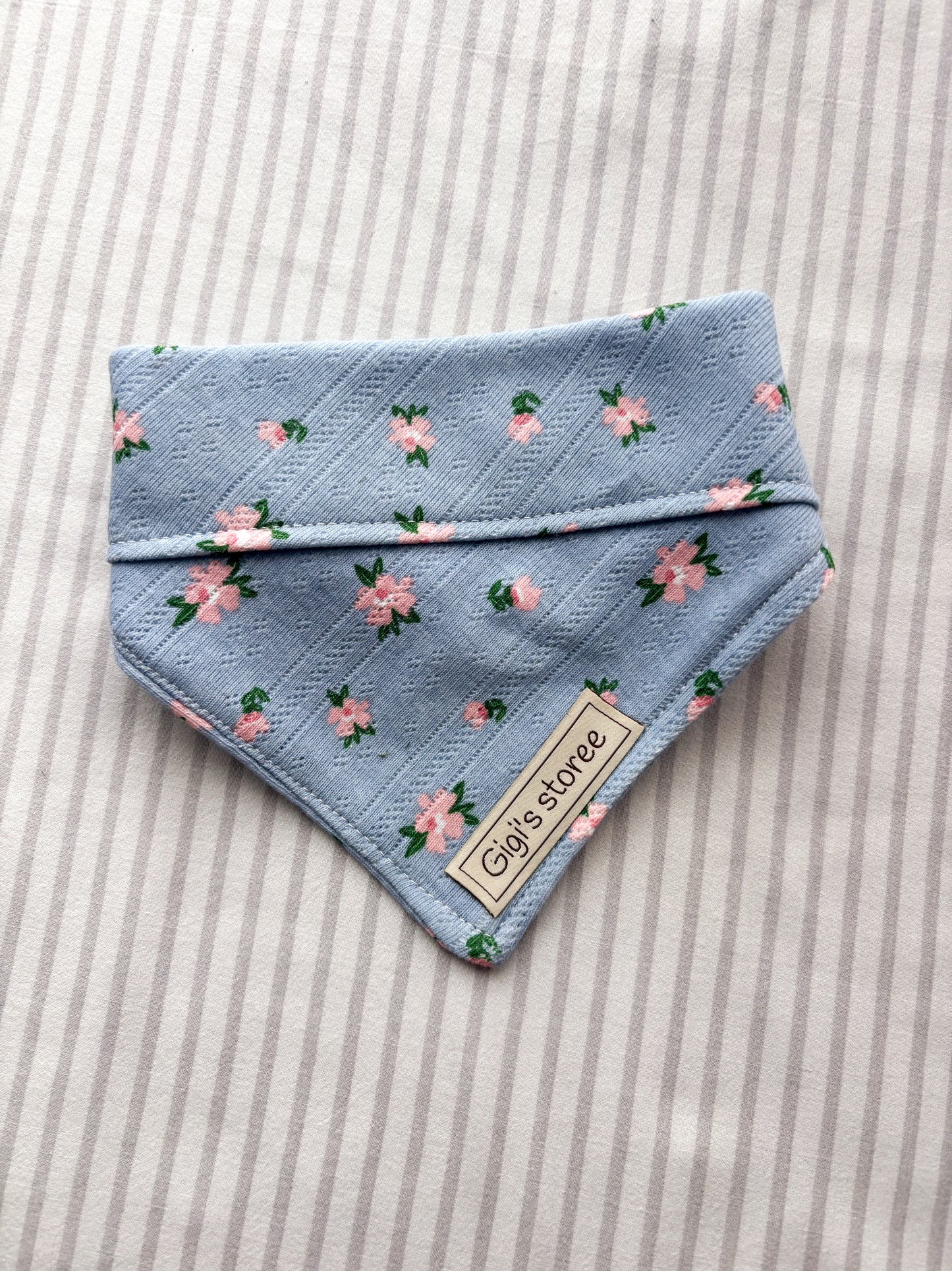 Blue floral bandana