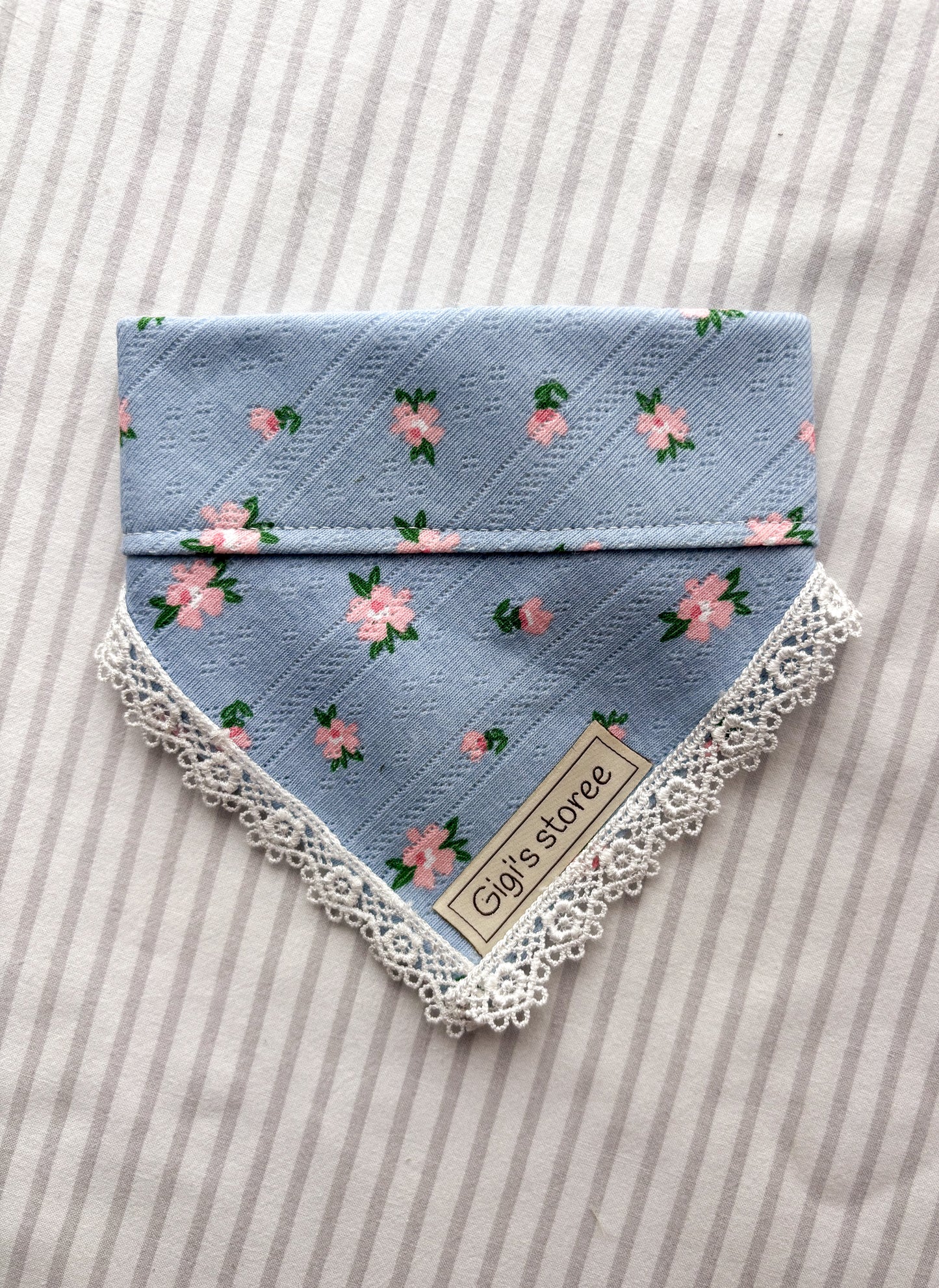 Blue floral bandana
