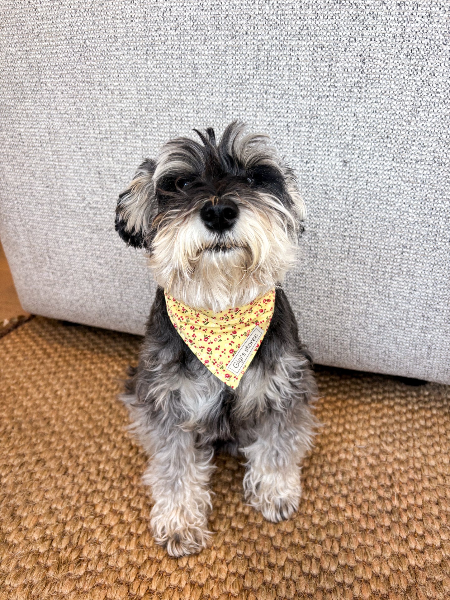Yellow floral bandana