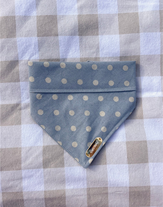 Blue polka dots bandana
