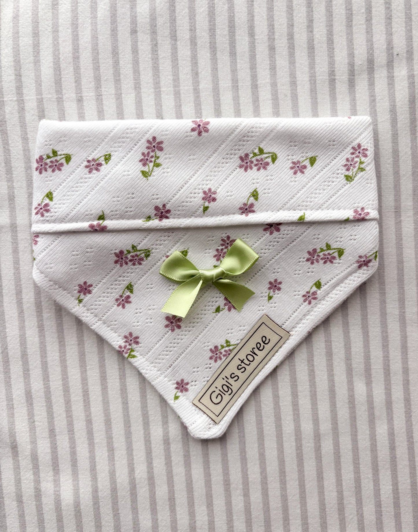 White floral bandana