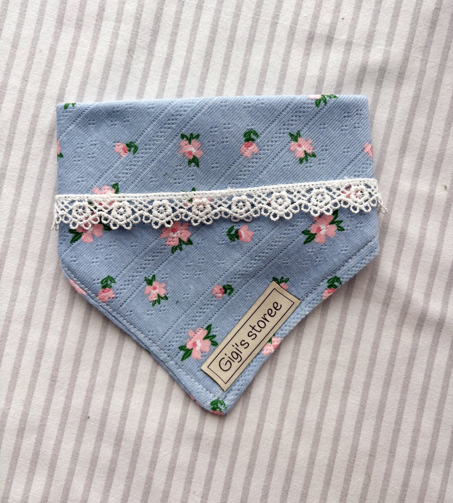 Blue floral bandana