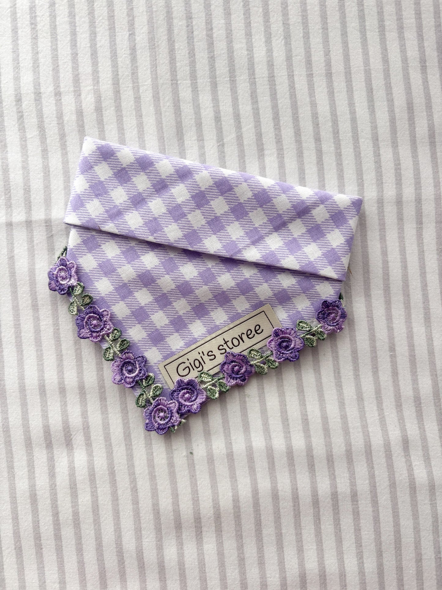Purple Gingham bandana