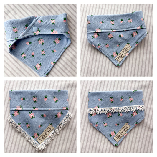 Blue floral bandana