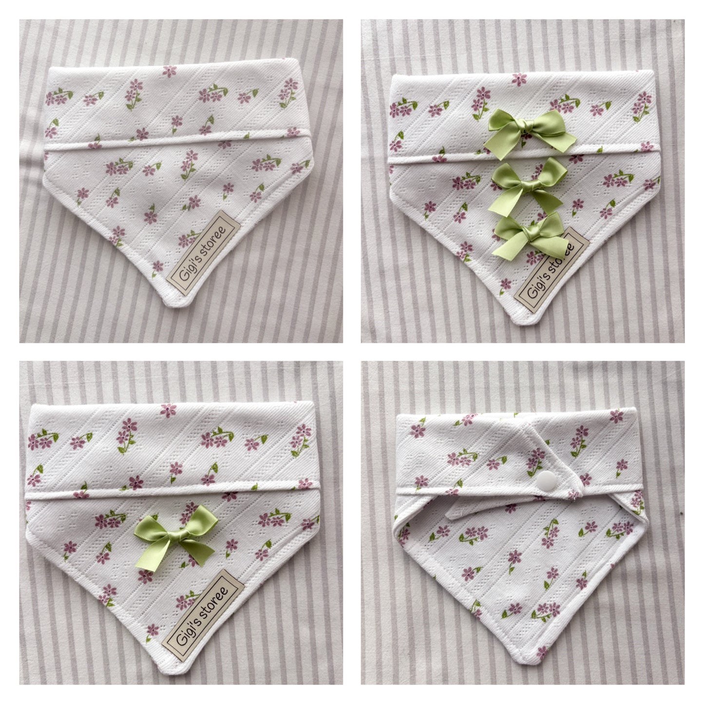 White floral bandana