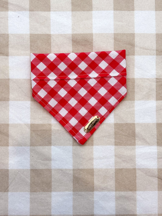 Red gingham bandana
