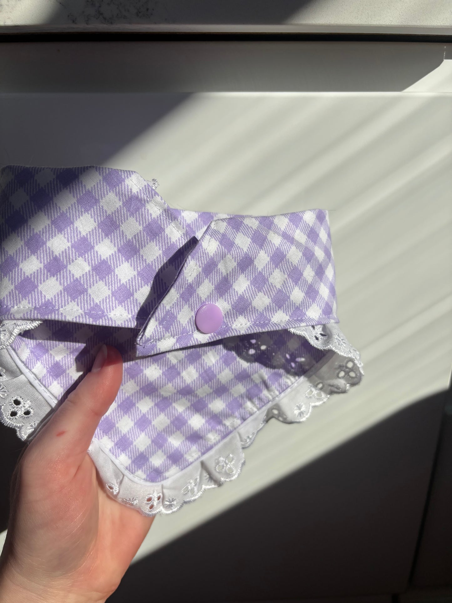 Lilac frill bow bandana