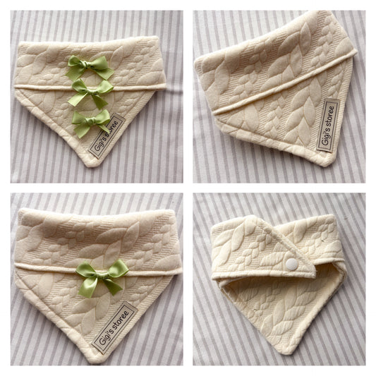 Cream knit bandana