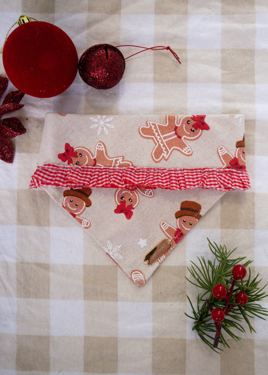 Gingerbread Ruffle Bandana