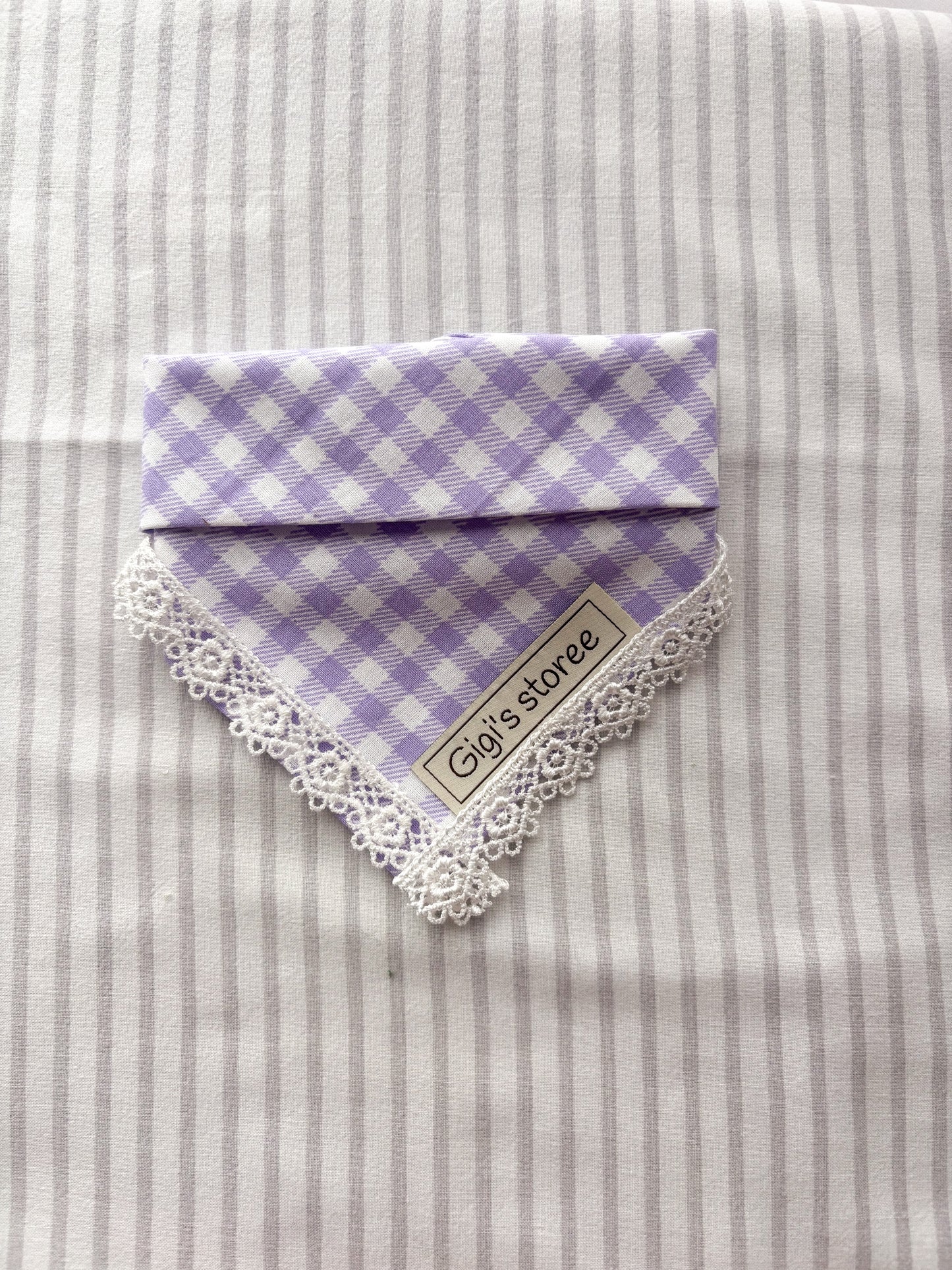 Purple Gingham bandana