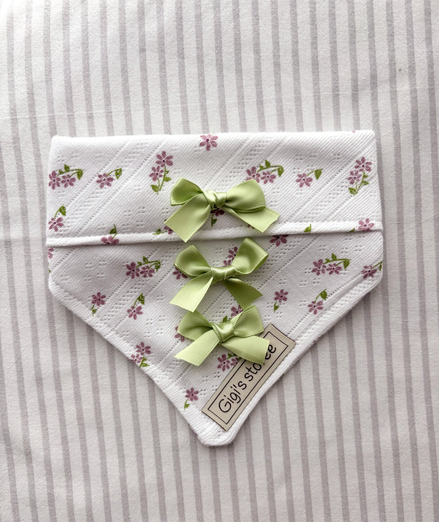 White floral bandana