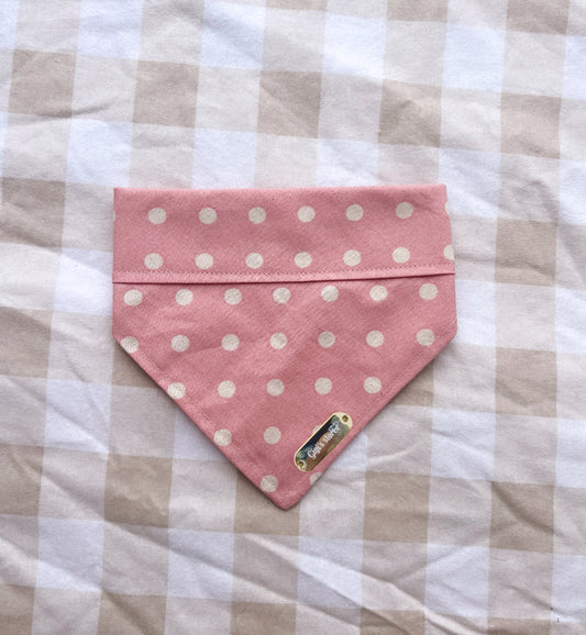 Pink polka dots bandana