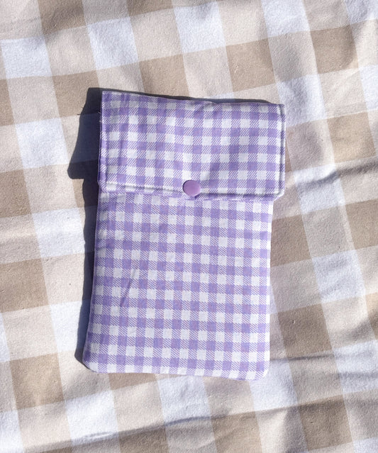 Purple Gingham kindle slip