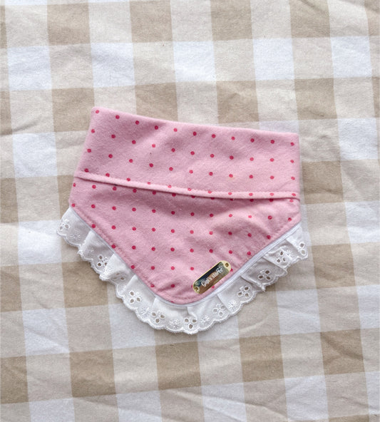 Double pink polka dots bandana