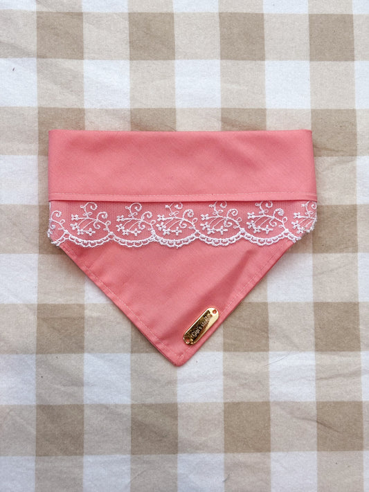 Pink lace bandana