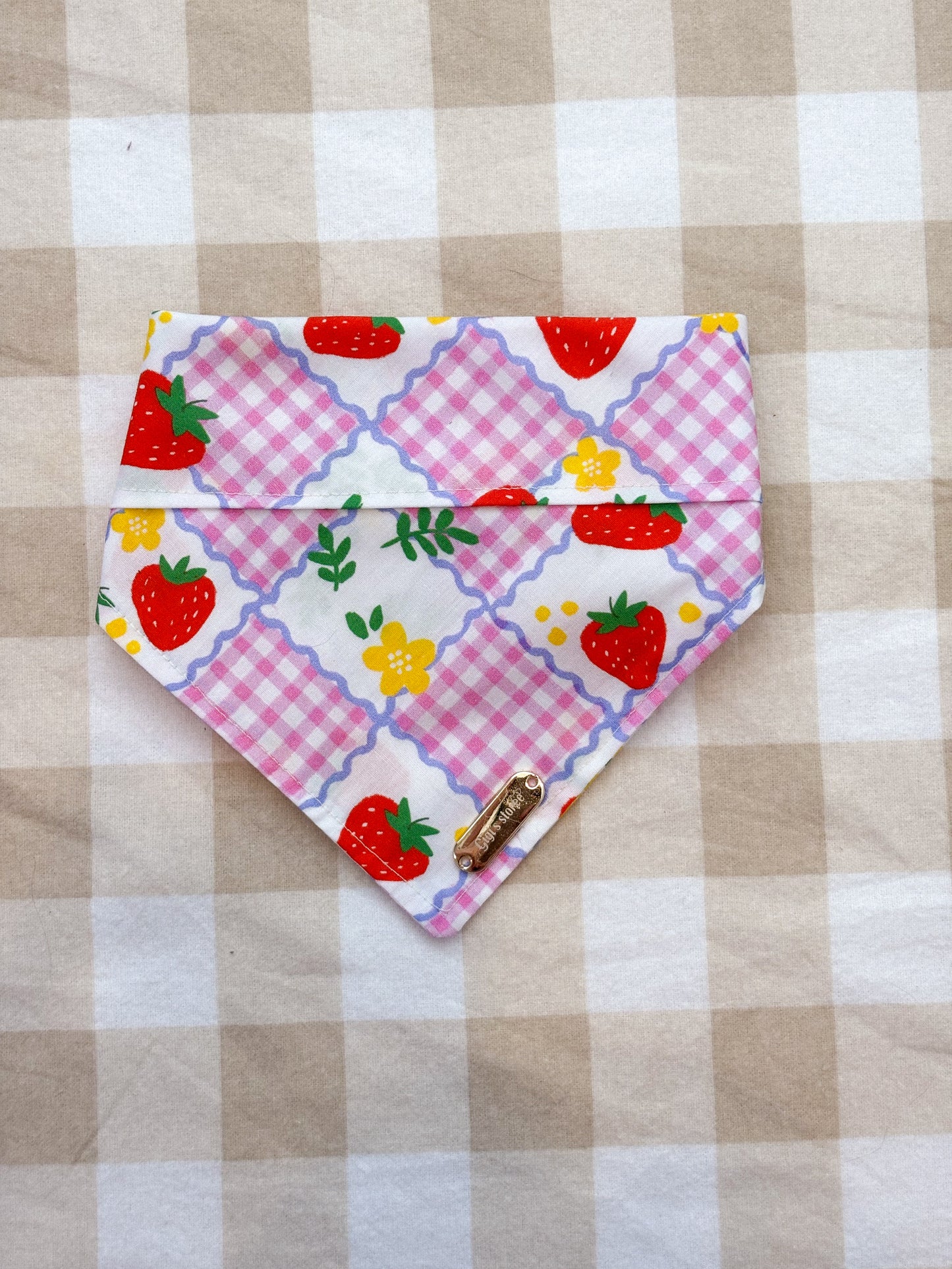 Strawberry picnic bandana